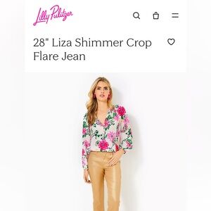 Lilly Pulitzer Gold Flare Jeans